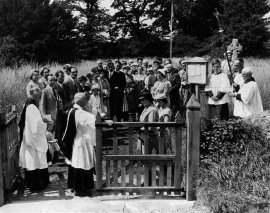 Dedication of the new church gates in the late '50s