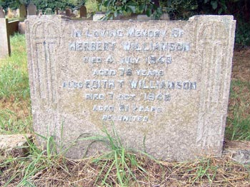 Herbert Williamson gravestone